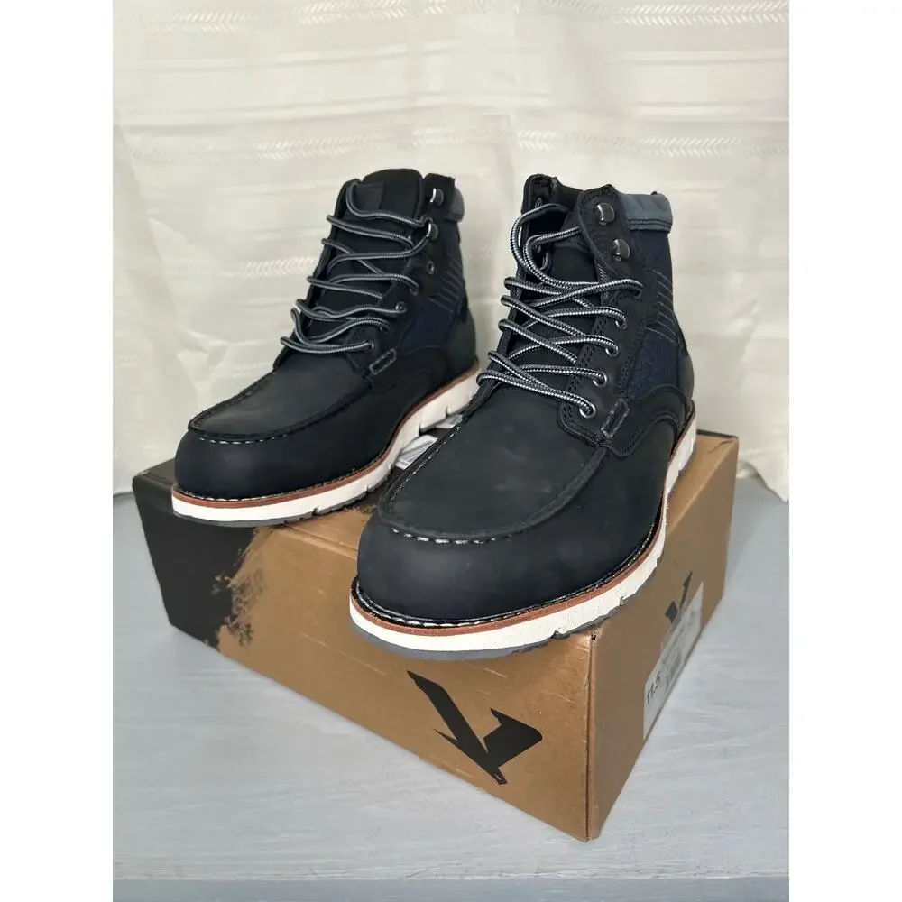 Territory Mack 2.0 Cap Moc Toe Ankle Boots Black Mens Sz 11.5 Wide